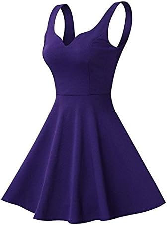 Women's Sleeveless Sweetheart Flared Mini Dress