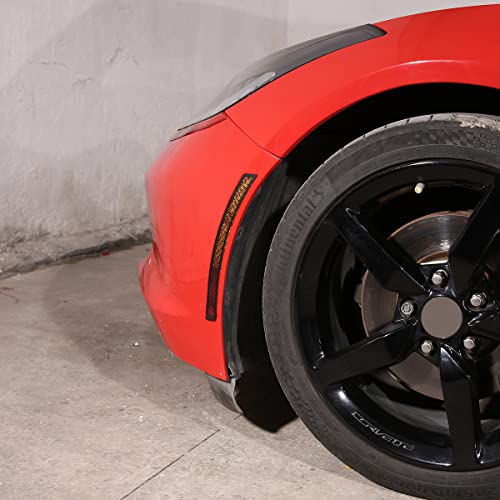 Parche de acero inoxidable negro para guardabarros de Corvette C7 3