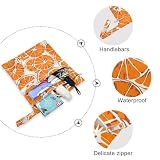 siphylline wodoodporne suche torby wodoodporne 2-pak niezbędne podróżne dla dziecka z uchwytami do przedszkola, pieluchy dziecięce Vintage Orange