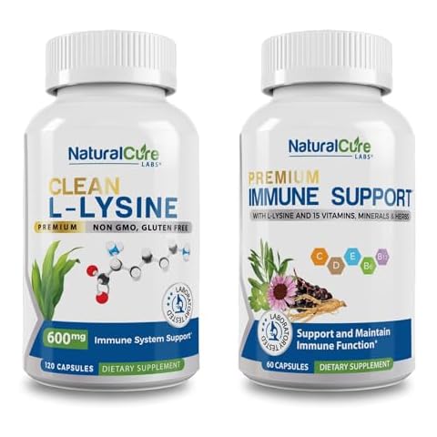 Natural Cure Labs Bundle: Clean L-Lysine + Immune Support Cover