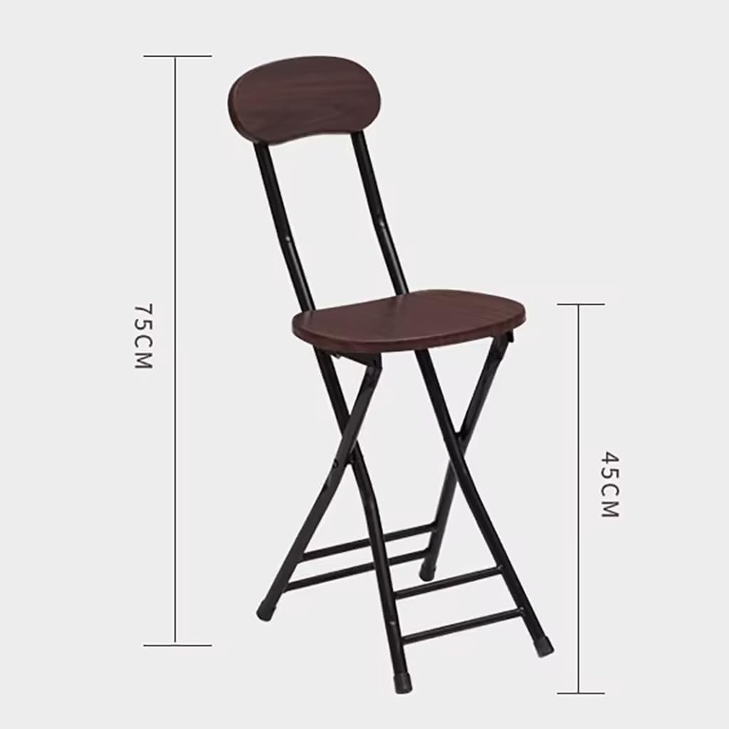 Portable Folding Stool,Folding Bar Stool with Back Support & Footrest,Counter Height Folding Chairs with Padded Seat,330lb Capacity Foldable Stool for Adults, Pink