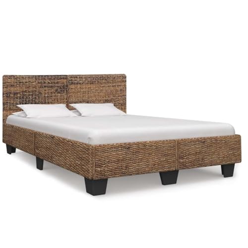 Woonisher Bettgestell Natur Rattan 160x200 cm, Handgefertigt Aus...