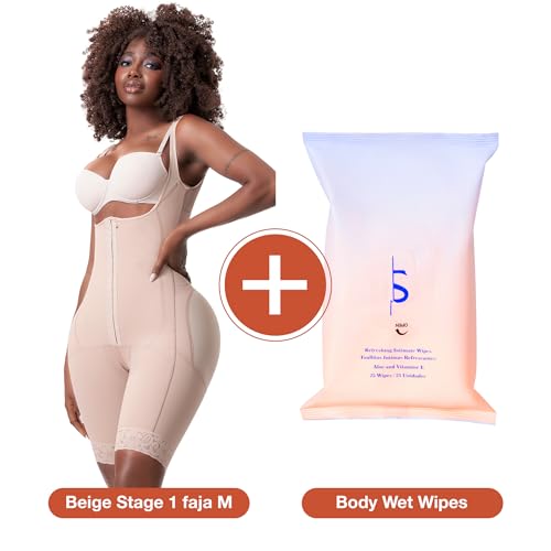 Image of Snatched Body Fajas Bundle | Beige Stage 1 Faja M size and Body Wipes | Perfect Fit & Comfort