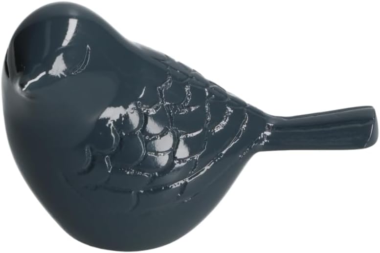 THE Homes Good Beautiful Grey Finish Song Bird Keepsake Urn for Ashes Durable Aluminium Cremation Memorial Handcrafted Funeral Urn (4.75" L x 3" W x 3" H)