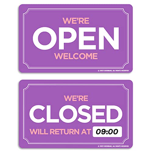 Open Closed Sign (12. Violet)�I�[�v���N���[�Y�h�T�C���i12. �X�~���I���b�g�j-�I�[���C�������p�b�P�[�W/���ʃI�[�v��&�N���[�Y�h�T�C��-���B���e�[�W�I�[�v���N���[�Y�h�T�C��-�ԕi�܂��͂����߂�T�C��-�����Ă���I�[�v���܂���