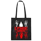 El Desván Nerd Upside down - Bolso tote de tela - Bolso de tela tote bag (Negro)