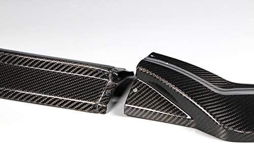 EPARTS 3 Pieces Style Carbon Fiber Front Bumper Lip Spoiler Side Body Kit Trim Protection Compatible with 2015-2018 Mercedes Benz W205 C180 C200 C300