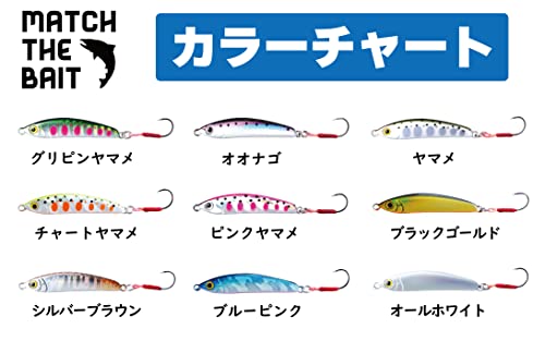 【BKKフック使用】ルアー ジグミノー 渓流 セット トラウト シンキング【シングルフック】3.0g【3個セット】【カラーA】 2枚目