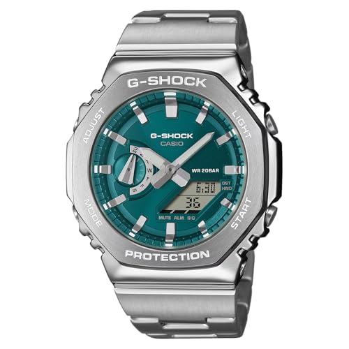 CASIO G-SHOCK �J�V�I �W�[�V���b�N GM-2110D-3A1DR �G�������h�O���[�� �t�����^�� �I�N�^�S�� ���p�` �A�i���O �f�W�^�� �X�e�����X �u���X���b�g �����Y �r���v [���s�A���i]