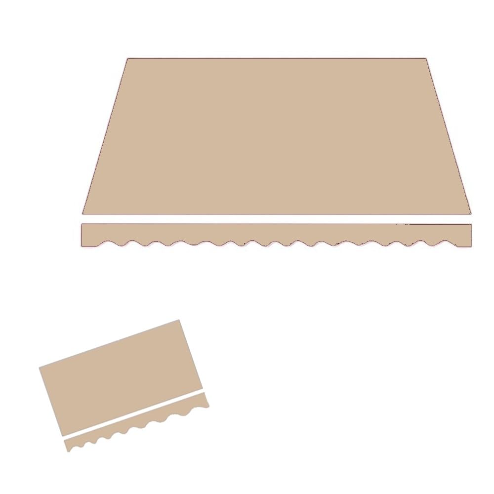 Toile de rechange rétractable polyester kaki 2,5x2m imperméable pour store banne