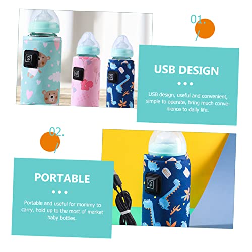 TOYANDONA 1 Conjunto Aquecedor USB De Leite Materno Quente Mãos Livres Suporte De Mamadeira De Viage