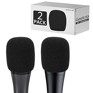 Geekria para criadores de espuma compatível com Sennheiser E 935, E 945, E 835, E 845-S, capa de espuma antipop para microfone, capa de vento de microfone, filtro de espuma de esponja (preto/pacote