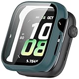FTRONGRT Cover Compatibile con Honor Watch 5, PC + Pellicola Temperata, Antigraffio Custodia Protettiva Compatibile con Honor Watch 5. Ago di Pino Verde