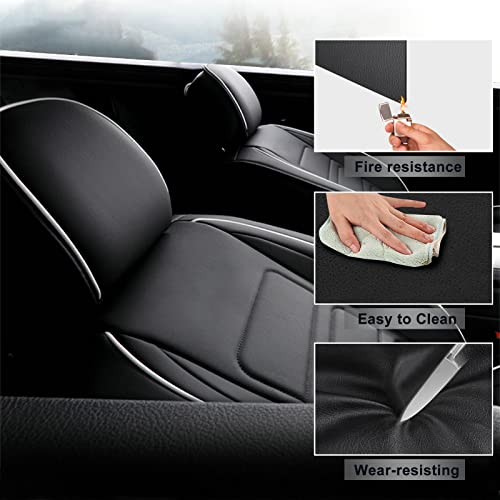 Ttx Car Seat Covers Custom Fit For Dodge Dart 2013-2016 Full Set Seat Covers Waterproof Faux Leather Vehicle Cushion Cover With Airbag(5 Seats) #TOP6