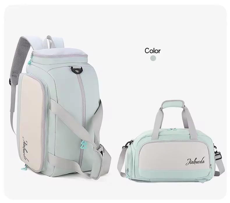 Image of LIGHTNIING HAMMERZ Polyester Multi Purpose 3 in 1 Travel Duffle Bag and Backpack Lightweight Waterproof Carry Luggage Bag with Shoe Compartment (Pista Green)