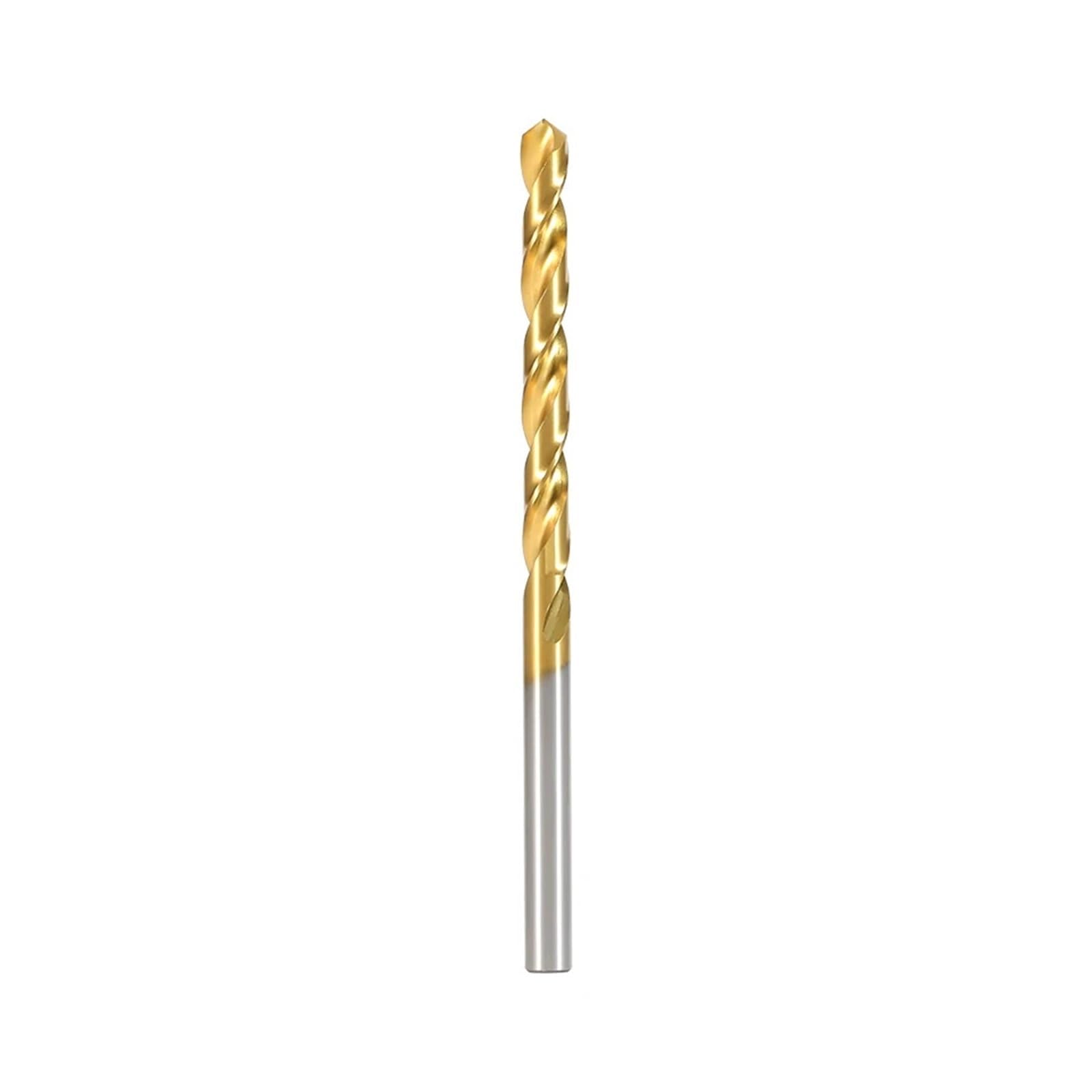 Lot de 5 forets hélicoïdaux en titane 6542 en acier inoxydable de 1 à 13 mm