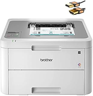 Brother HL-L32 10CW Series Compact Wireless Digital Color Laser Printer - Mobile Printing - Up to 19 Pages/Min - Up to 250-sheet/tray - Up to 2400 x 600 DPI - Mono Display + HDMI Cable