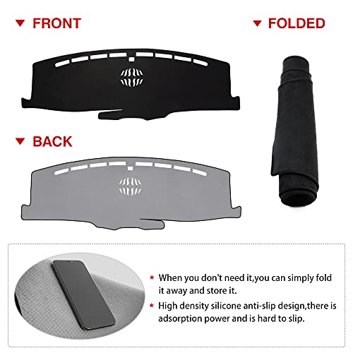 Image of Autorder Dashboard Cover Mat for 2020-2024 2025 2026 Ford Explorer Accessories Dash Cover Flannel Dash Mat Sunshade Glare UV Rays Protector