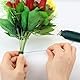 Diompirux 4er Set Grün Blumendraht verzinkt, biegsam, stabil und vielseitig Bindedraht, 0,65mm Wickeldraht lose auf Holzwickel, zur Befestigung von Blumen und Pflanzen, Bindedraht, Basteldraht