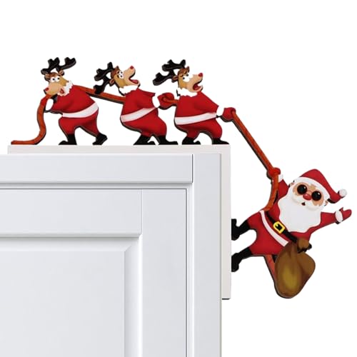 Weihnachtlicher Türdekoration Aufsatz - Festliche Holz Deko Für Party -...