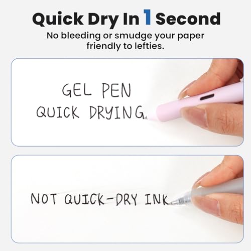 Image of WRITECH Gel Pens Fine Point: 0.5mm Black Ink Retractable 4ct Smooth Writing No Bleed with Aesthetic Gradient Color Pen Barrel for Journaling Note Taking Sketching