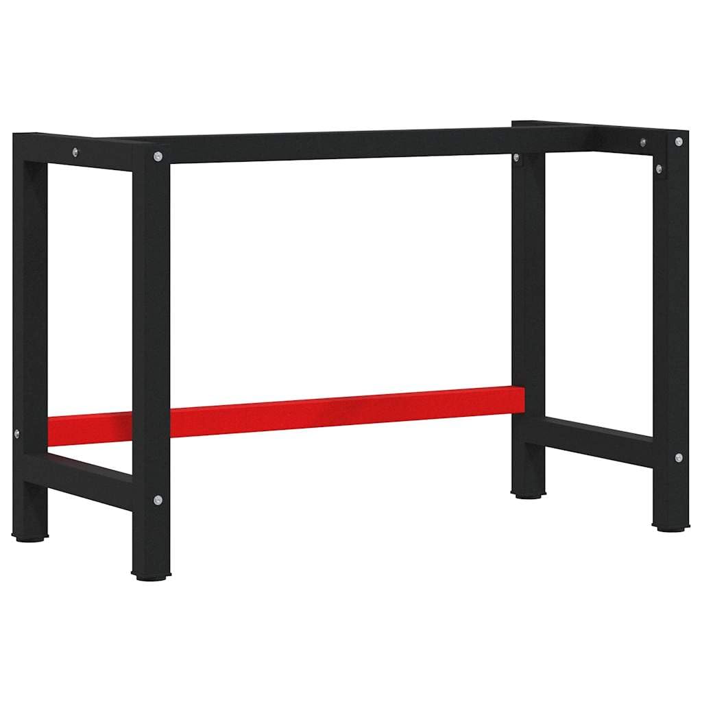 Banco de trabajo marrón claro, 140 x 60 x 81,5 cm, madera maciza de roble con estructura de metal, robusta mesa de trabajo para taller, garaje, bricolaje, con gran superficie de trabajo y espacio de
