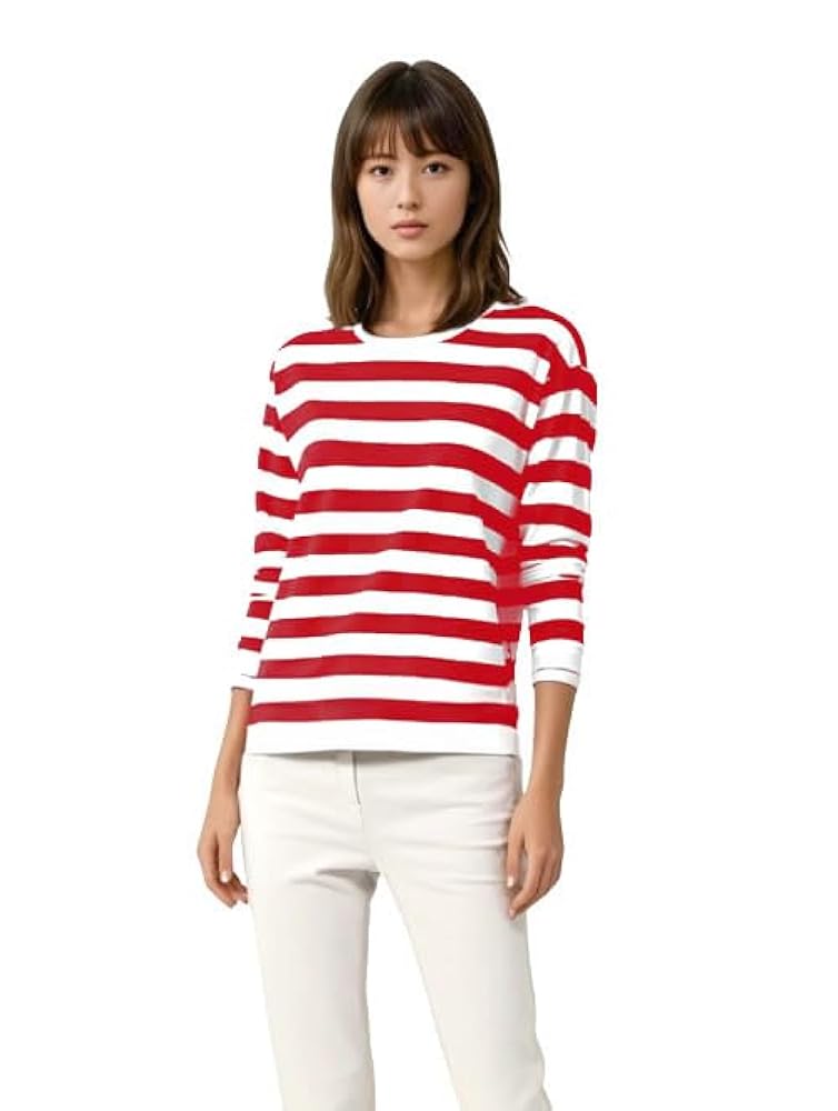 Outil オレンジと白のストライプ長袖カットソー Amazon | [SPEED ORANGE] [スピードオレンジ] ロンT ボーダー