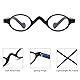 JM 3 Pack Klein Oval Lesebrille Vintage Federscharnier Gläser für Leser Damen +3.0 Schwarz&Rot&Schildkröte