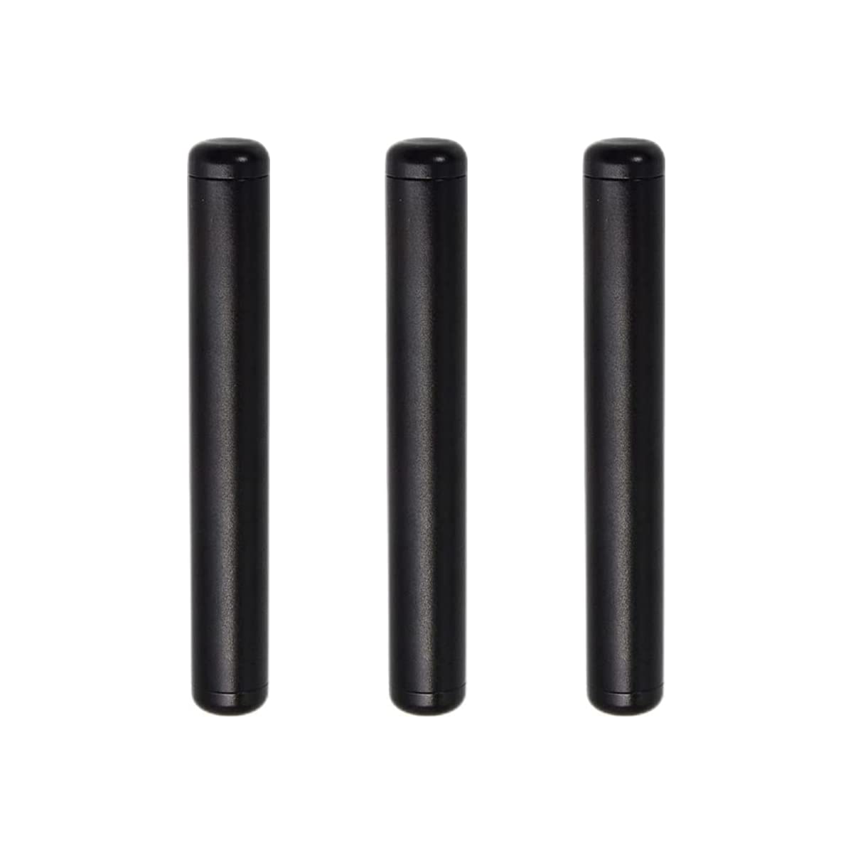 Pre-roll Cigarette Smell Proof Holder 3 Pack Odor & Water Resistent Premium Tube Lightweight Herb Storage Container Tube for Cone Holder Made of Aluminum Metal (Black)