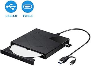LeeKooLuu External DVD & CD Drives with USB 3.0 and Type-C Interface/Portable CD-RW/DVD-RW