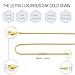 Jewlpire 14K Gold Plated Chain Necklace for Women, 1.3MM Box Chains Thin & Sturdy & Replacement Women's Chain Necklaces, 26 Inch