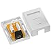 Cmple - 1 Port Cat6 Surface Mount Box, RJ45 Cat6 Single Port Box for Ethernet Cables, Screws and Double-Side Tape Included, Easy Mount White