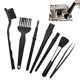 7Pcs Anti Static Brush, Keyboard Cleaning Kit Small, Conductive Nylon Dust Cleaner for Computer, Camera and Tablet