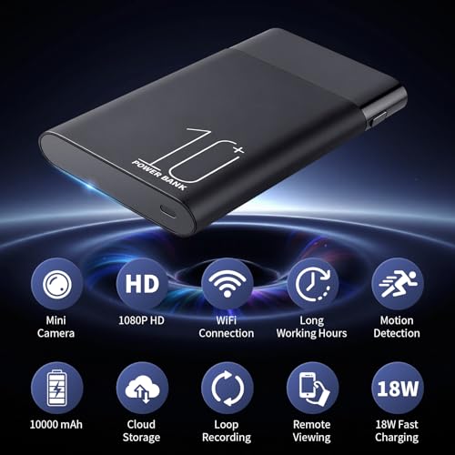 YIDOFFY Home Security Camera,1080P Wireless Nanny Camera, Indoor Camera with 10000mAh Battery, Night Vision, Motion Detection, Instant Motion Detection