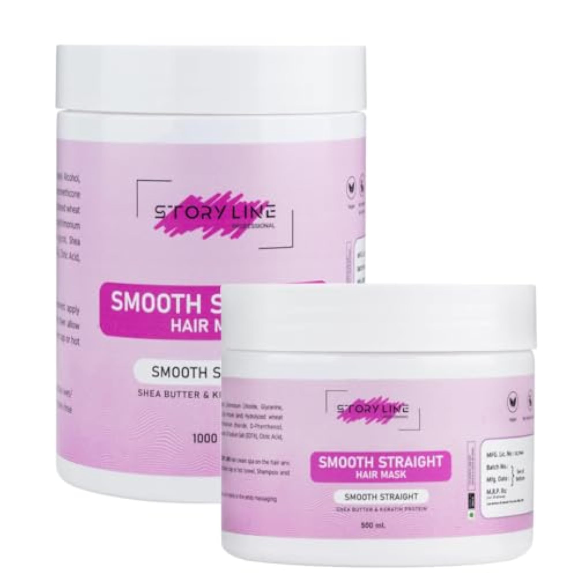 Professional Smooth Straight Hair Mask with Shea Butter & Keratin Protein