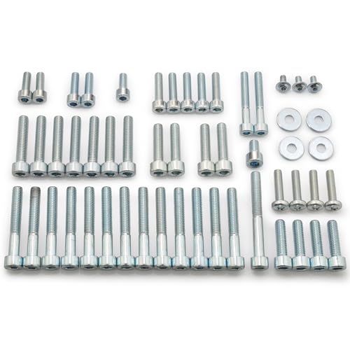 Easyboost Kit de tornillos completo 53 tornillos acero cincado para moto AM6 50cc MBK Xlimit Xpower DT Aprilia RS XP6-XPS Beta Rieju TZR Sherco