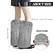 XEPST Faux Fur Fuzzy Leg Warmers Furry Boot Covers for Women, Women's Fur Leg Warmers Warm Fuzzy Boot Cuff Boot Sleeves for Party Costumes, Gray
