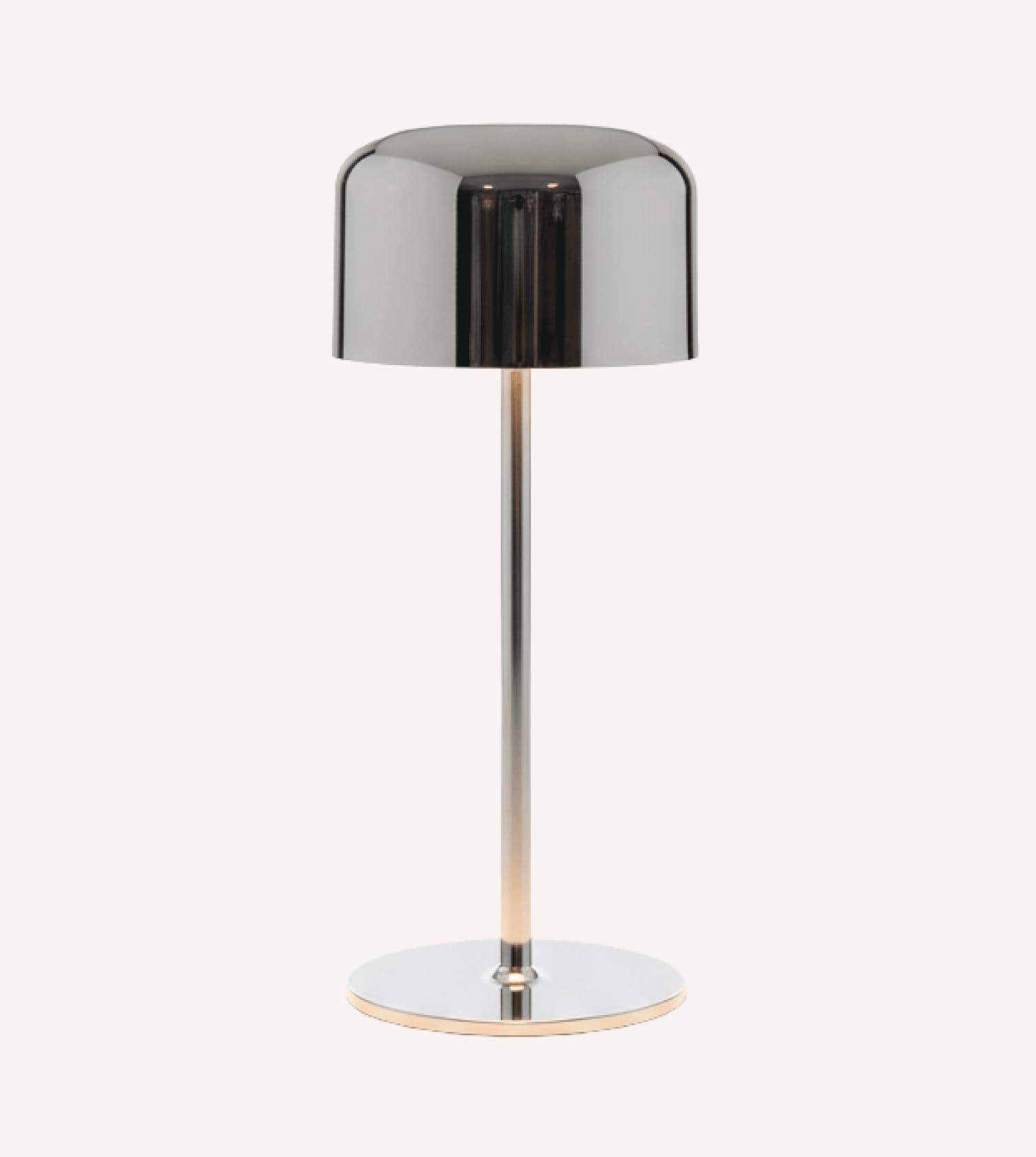 NEONA CORA LED Tischleuchte kabellos mit Akku – Dimmbare Tischlampe mit Touch-Sensor und Memory-Funktion, warmweiß, Indoor und Outdoor, 10 Std. Laufzeit, LED fest integriert (Chrom)