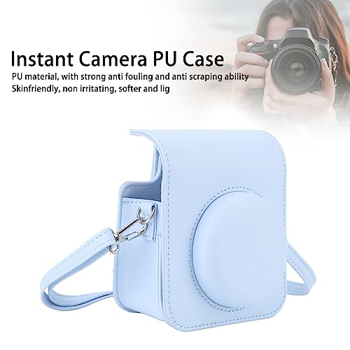 Funda protectora para cámara Mini 12 de cuero PU azul miniatura 4