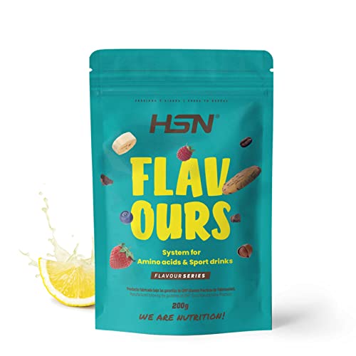 Saborizante para Aminoácidos y Bebidas Deportivas de HSN | Sabor Limón 200 g = 36 Tomas Por Envase | Para la Dieta Keto y Vegana | Extremadamente Bajo en calorías y azúcar | No-GMO, Sin Gluten