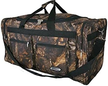 30" large Tree Camouflage Duffel Bag (Black Trim)