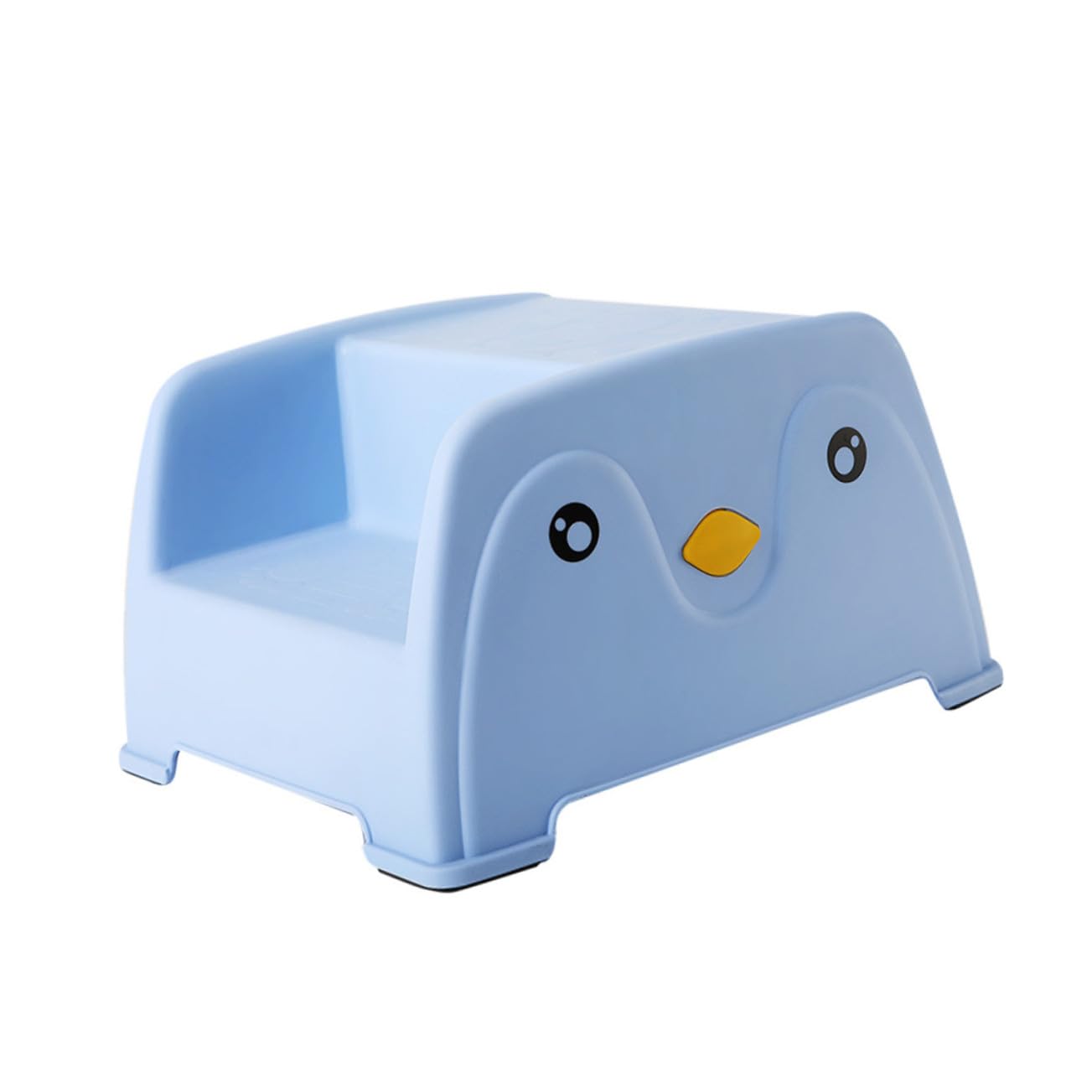 Tabouret cuisine enfant bleu ERINGOGO pour se brosser les dents au lavabo