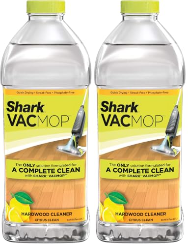 Image of Shark VACMOP Hardwood Cleaner Refill 2 Liter Bottle, 2 Liters, Citrus Clean Scent VCW60, 2 Liters, 67.62 Fl Oz (Pack of 2)