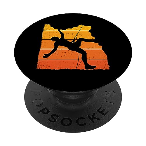 Produktfoto von Klettern Retro Boulderer Kletterhelm Kletterausrüstung PopSockets mit austauschbarem PopGrip