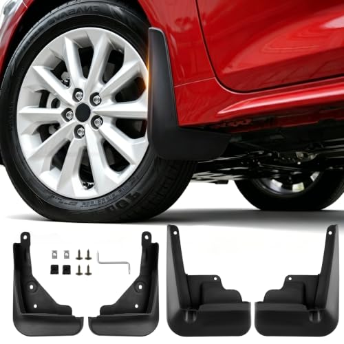 Image of Sunsdrew Mud Flaps for 2020-2025 Toyota Corolla Sedan SE LE Accessories - 4PCS Front & Rear Splash Guards - No-Drilling All Weather Exterior Mud Guards