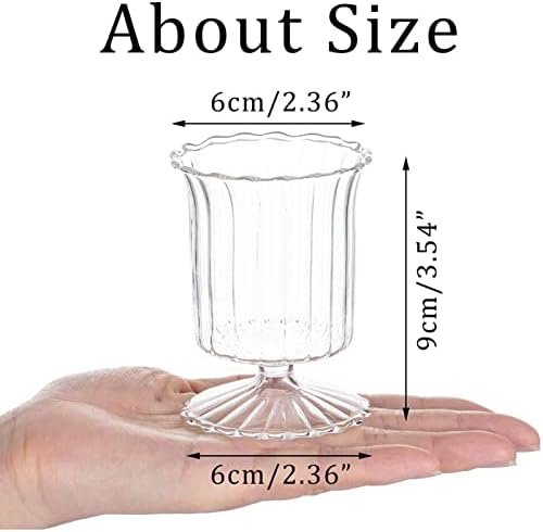 Sziqiqi Clear Glass Tea Light Candle Holders, 2Pcs Elegant Candle Holder for Floating Pillar Candles, Cup Shape Candlestick Holders for Wedding Table Centerpiece Dining Rooms Party Christmas
