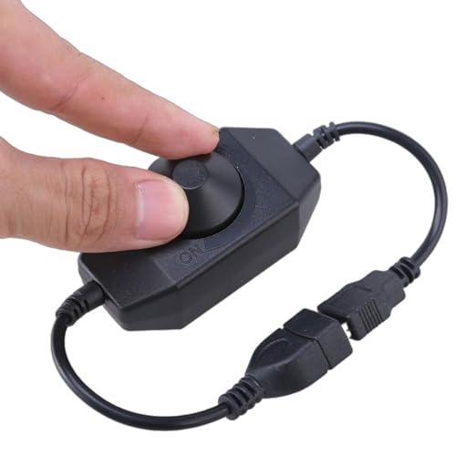 LED Strip Lights Dimmer Switch,Portable LED Strip Control,USB da femmina a maschio con interruttore rotativo dimmerabile Interruttore a fune da 5 V ﻿
