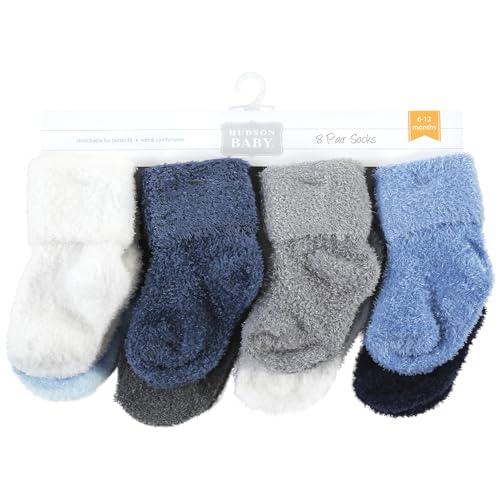 Image of Hudson Baby Baby 8-pack Cotton Rich Newborn and Terry Socks