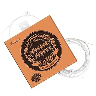 Asmuse Cordes de guitare classique 6 cordes Tension normale en nylon durable recouvert de cuivre argenté (28-43) - Les Beatles, Paul McCartney, John Lennon, RIngo Starr, George Harrison