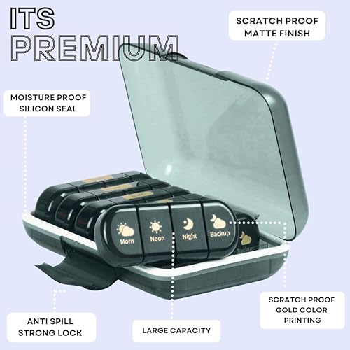 Image of Premium Unbreakable Medicine storage organizer- Waterproof Medicine organizer box- Medicine Box, 7 days Medicine Box For Home-Large Pill Organizer Box Case